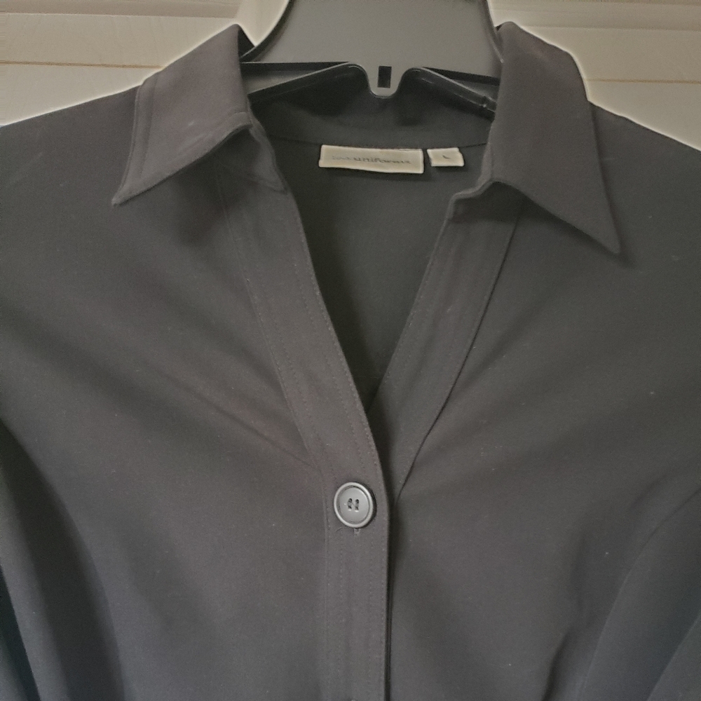 Ico Uniforms Collard Belted Dress, Black,